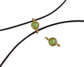 Swarovski and metal connector 10x5mm. Gold-Lime.Inn.2m