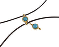 Swarovski and metal connector 10x5mm. Gold-Azure Blue.Inn.2m