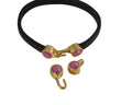 SWAROVSKI clasp with end cap. 2 pieces set 6x15mm-6x11mm. Gold-PeonyPin. Inn.5x2mm