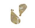 Tear earrings Brass 69x38mm. Gold. Top Quality