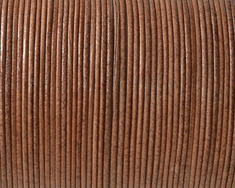 Kangaroo leather round 1mm. Beige. Best Quality.