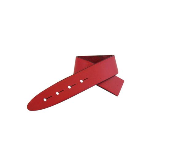 Leather cord strand for buckle clasp 230x20mm. Red-black edges. Best Quality