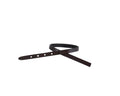 Leather cord strand for buckle clasp 230x6mm. Dark brown-black edges. Best Quality