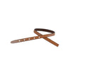 Leather cord strand for buckle clasp 230x6mm. Camel-black edges. Best Quality