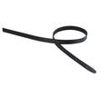 Leather cord strand for buckle clasp 430x10mm. Balck-black edges. Best Quality