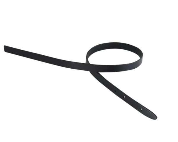 Leather cord strand for buckle clasp 430x10mm. Balck-black edges. Best Quality