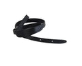 Leather cord strand for buckle clasp 590x10mm. Black-black edges. Best Quality