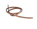 Leather cord strand for buckle clasp 590x6mm. Natural-black edges. Best Quality