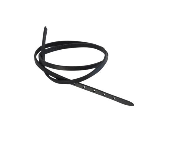 Leather cord strand for buckle clasp 590x5mm. Black-black edges. Best Quality