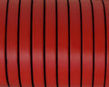 Flat leather cord 6x1.5mm. Red-Black edges. Best Quality