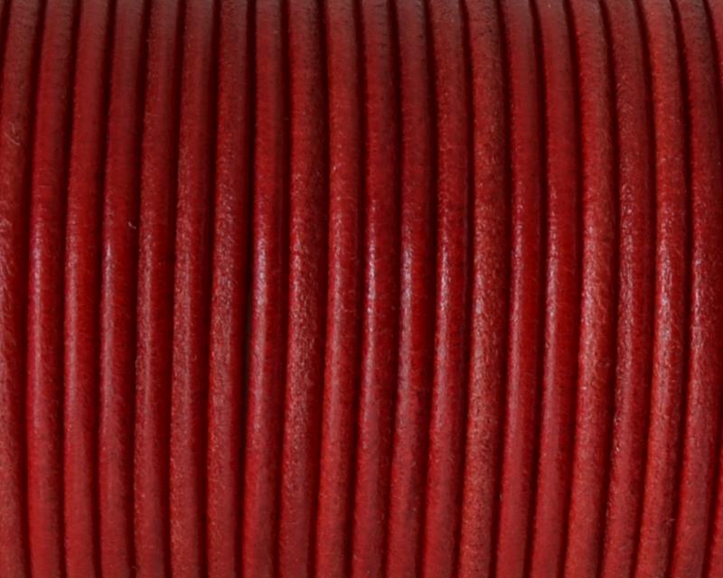 Round Leather cord 2.5mm. Red. Best Quality.