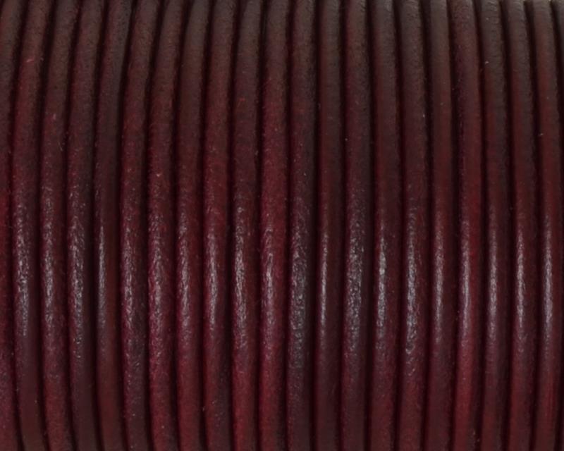 Round Leather cord 2.5mm. Burdeous. Best Quality.