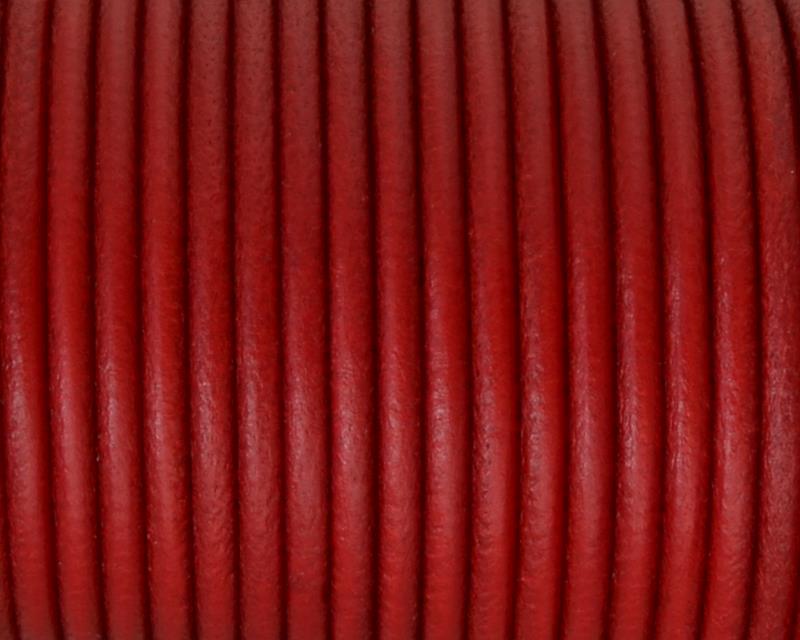 Rounud Leather cord 3mm. Red. Best Quality