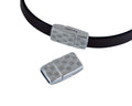 Zamak. Magnetic Clasp. Hammered. 24x14mm. Silver Color. Inn.10x2mm.