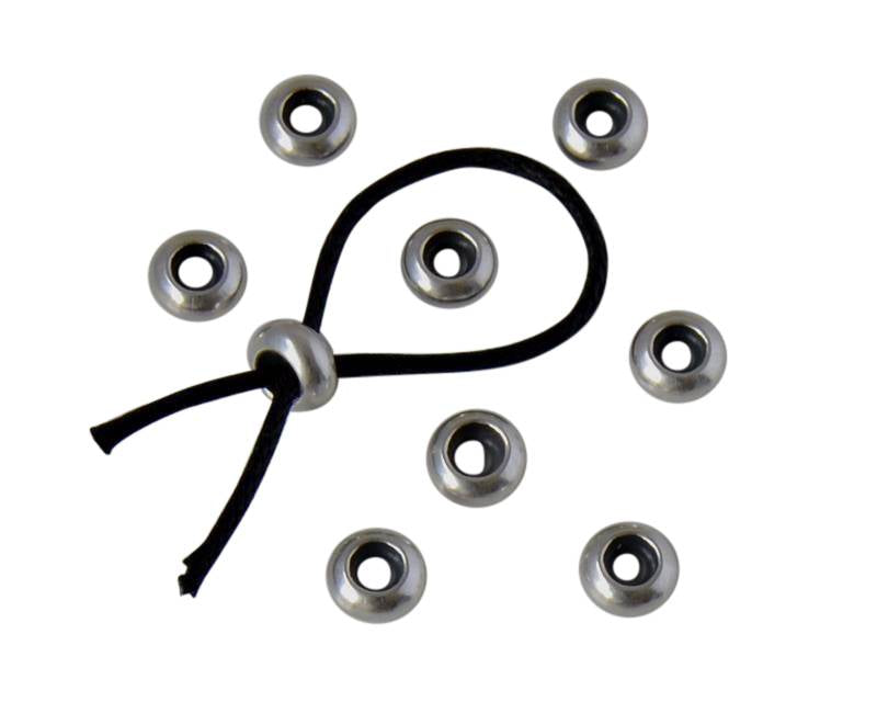 Metal bead Brass bead stopper 5.8x2.8mm. Silver. Inn.2mm