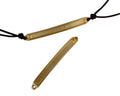 Zamak connector 52x5.5mm. For 3mm leather. Gold. Inn.1.5mm