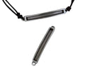 Zamak connector 44x5.6mm.For 3mm leather. Silver. Inn.1.5mm