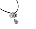 Tear pendant 16x12mm. Zamak Silver. Inn.2.2mm