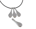Tear pendant 38x13mm. Zamak Silver. Inn.1.8mm