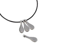 Tear pendant 28x9mm. Zamak Silver. Inn.1.8mm