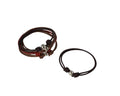 Paddle bracelet with 2mm leather and adjustable. MIX. Best Quality