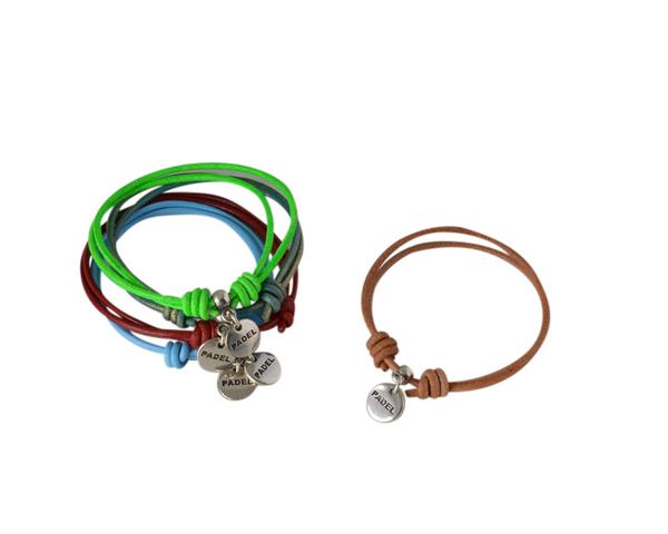 Paddle bracelet with 2mm leather and adjustable. MIX. Best Quality