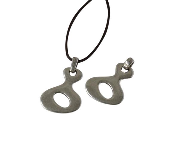 Pendant 33x27mm. Zamak. Silver. Inn.5x4mm