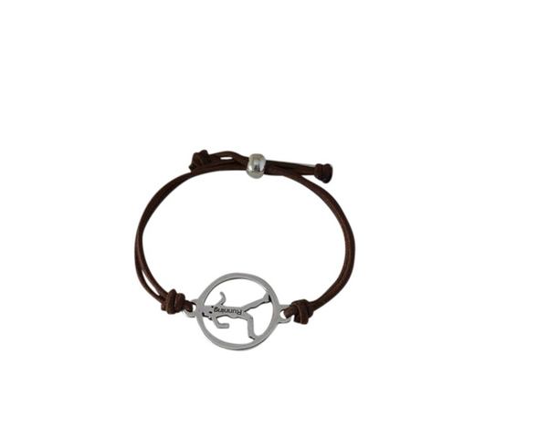 Running bracelet elastic and adjustable. Brown. Best Quality
