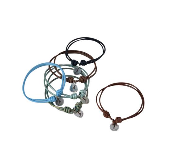 Running bracelet with 2mm leather cord and adjustable.MIX.Best Quality