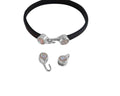 SWAROVSKI clasp with end cap. 2 pieces set 6x15mm-6x11mm. Gold-Cappuccino Delite. Inn.5x2mm