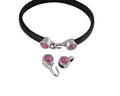 SWAROVSKI clasp with end cap. 2 pieces set 6x15mm-6x11mm. Silver-PeonyPin. Inn.5x2mm
