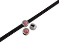 SWAROVSKI and Zamak Slider. 6x4mm. Silver-Light Coral. Inn.3x2mm