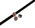 SWAROVSKI and Zamak Slider. 8mm coin. Silver-Light Coral. Inn.5x2mm