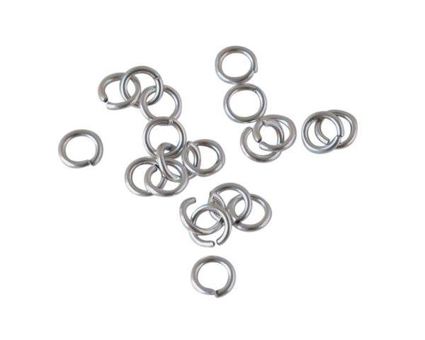 Open Jump Ring Brass 7x1.2mm. Silver.