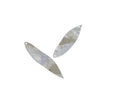 Leaf pendant Brass 46x11mm. Shiny Silver. Inn.1.5mm. Top Quality