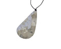 Tear pendant Brass 69x38mm. Shiny Silver. Inn.1.5mm. Top Quality