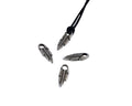 Feather pendant Zamak 13x5mm. Silver. Int.2mm