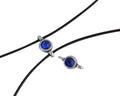 Swarovski and metal connector 10x5mm. Silver-Majestic Blue.Inn.2m