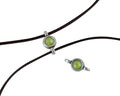 Swarovski and metal connector 10x5mm. Silver-Lime.Inn.2m