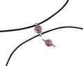 Swarovski and metal connector 10x5mm. Silver-Peony Pink.Inn.2m