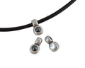 SWAROVSKI and metal pendant. 13x7mm. Silver-Jet Hematite Pearl. Inn.3mm