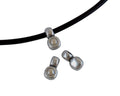 SWAROVSKI and metal pendant. 13x7mm. Silver-GSHA Pearl. Inn.3mm