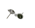 SWAROVSKI and Zamak earring with ring. Round 11mm. Silver-.Black Diamond Int.2mm