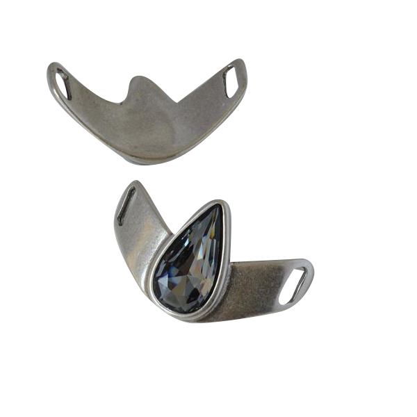 Swarovski ans metal half bracelet56x33mm.Silver-SN.Int.10x3mm