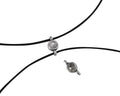 Swarovski and metal connector 10x5mm. Silver-Crystal.Inn.2m