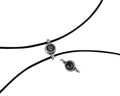 Swarovski and metal connector 10x5mm. Silver-Denim Blue.Inn.2m