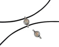 Swarovski and metal connector 10x5mm. Silver-Light Grey Delite.Inn.2m