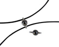 Swarovski and metal connector 10x5mm. Silver-Jet Hematite Pearl.Inn.2m