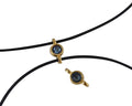 Swarovski and metal connector 10x5mm. Gold-Denim Blue.Inn.2m
