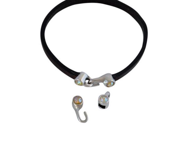 SWAROVSKI and metal clasp 11x4.5mm with end cap coin. Gold-Citrine Shimmer. Inn.3x2mm